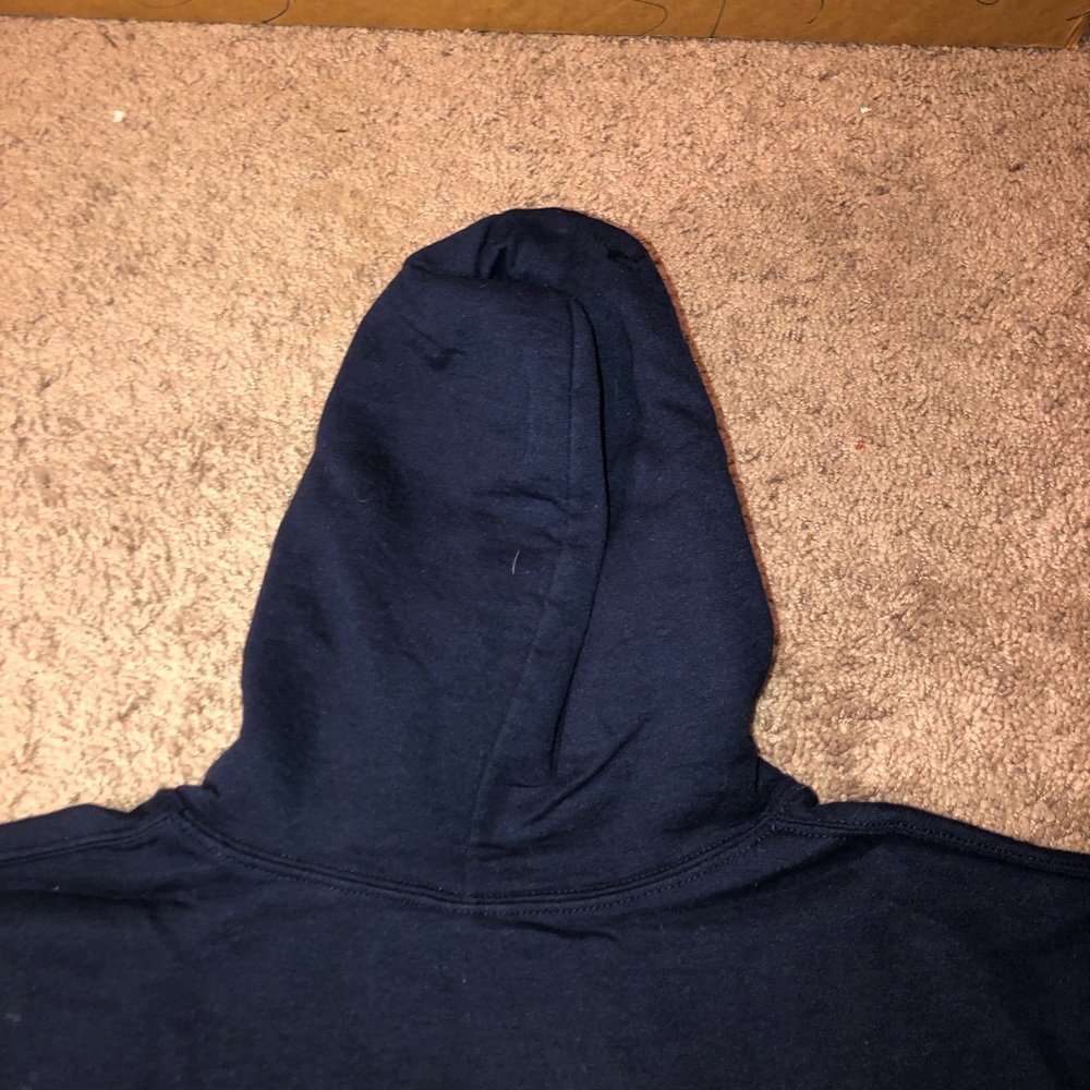 Vintage Yale Bulldogs Hoodie Adult Size Large Navy Sweatshirt Fall Winter Warm - Picture 13 of 14
